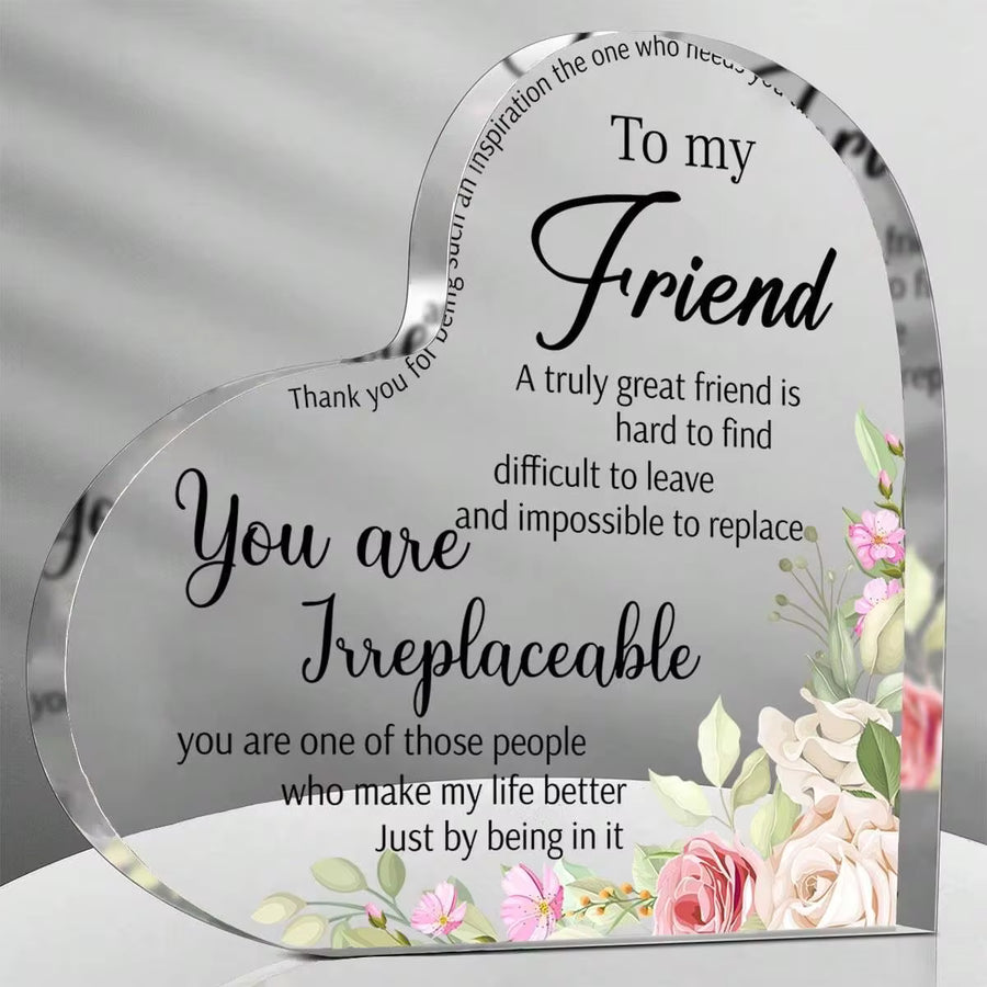 1pc,Friends Gifts For Women Friendship Bestie Plaque For Female Best Sister Gift Christmas Birthday Thank You Gift For Women Acrylic Friendship(Vintage Style)